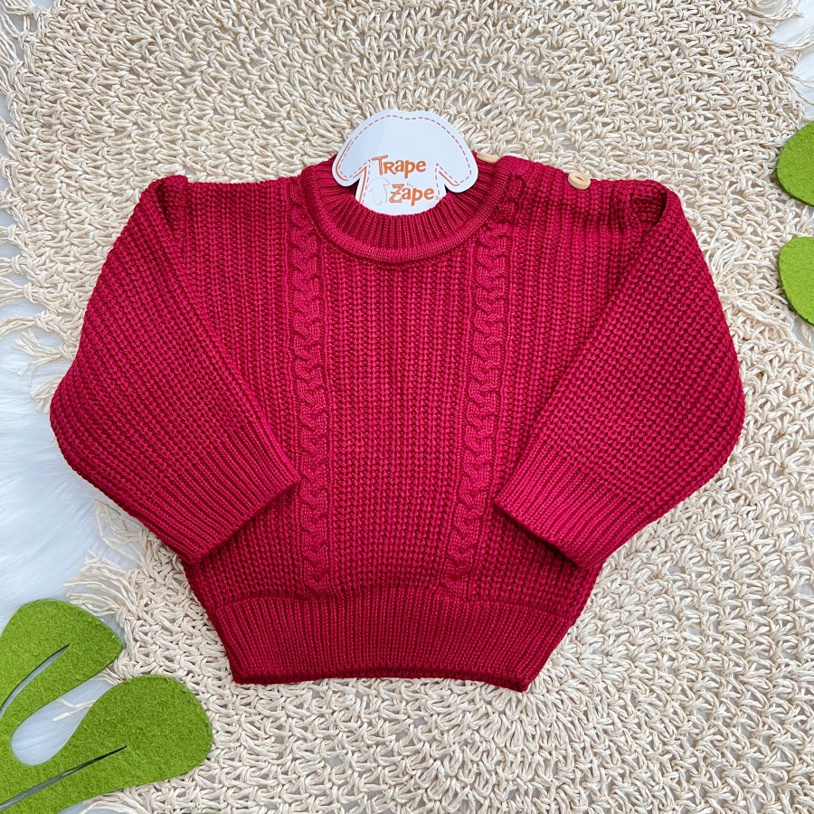 Blusa de Linha Ponto Alto Fechado - Vermelho